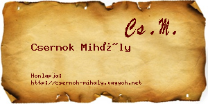 Csernok Mihály névjegykártya