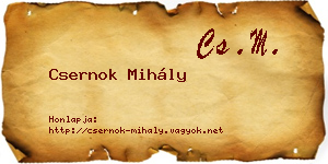 Csernok Mihály névjegykártya
