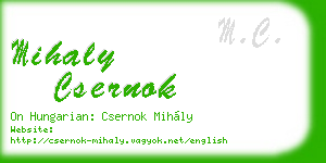 mihaly csernok business card